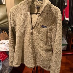 Patagonia Beige Fleece Half-Zip Pullover